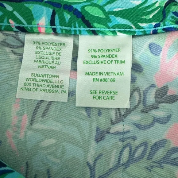 Lilly Pulitzer Luxletic Corso Pull On Golf Pants in Par Fection Print Size 14 - Picture 10 of 10